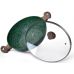 Вок Fissman Malachite Ø30см с антипригарным покрытием EcoStone со стеклянной крышкой