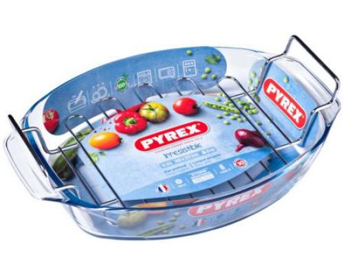 Форма для випічки з решіткою Pyrex Irresistible 39х27х7см, жароміцне скло Форма для випічки з решіткою Pyrex Irresistible 39х27х7см, жароміцне скло