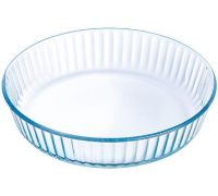 Форма для запекания Pyrex Bake&Enjoy Ø26х6см, жаропрочное стекло, рифленая