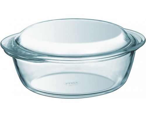 Кастрюля для запекания Pyrex Essentials Ø23см (2.2л) с крышкой, жаропрочное стекло Кастрюля для запекания Pyrex Essentials Ø23см (2.2л) с крышкой, жаропрочное стекло