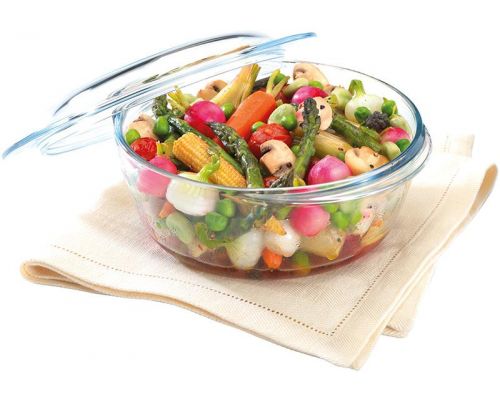 Кастрюля для запекания Pyrex Essentials Ø23см (2.2л) с крышкой, жаропрочное стекло Кастрюля для запекания Pyrex Essentials Ø23см (2.2л) с крышкой, жаропрочное стекло