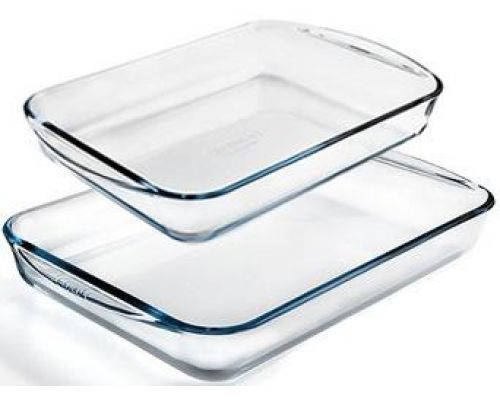 Набор форм для выпечки Pyrex Essentials 35х23см,40х27см, жаропрочное стекло Набор форм для выпечки Pyrex Essentials 35х23см,40х27см, жаропрочное стекло
