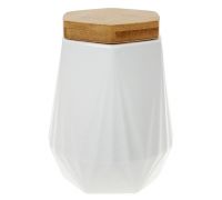 Банка Ceram-Bamboo 800мл для сыпучих продуктов, белый фарфор