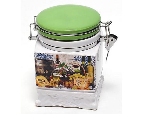Банка Cheese&Wine 730мл для сыпучих продуктов на металлической затяжке Банка Cheese&Wine 730мл для сыпучих продуктов на металлической затяжке