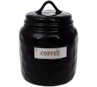 Банка фарфоровая Necollie "Coffee" 1500мл, черная