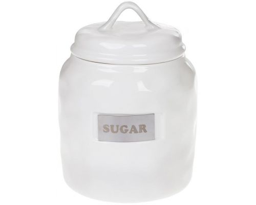 Банка фарфоровая Necollie "Sugar" 900мл, белая Банка фарфоровая Necollie "Sugar" 900мл, белая