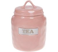Банка фарфоровая Necollie "Tea" 1500мл, розовая