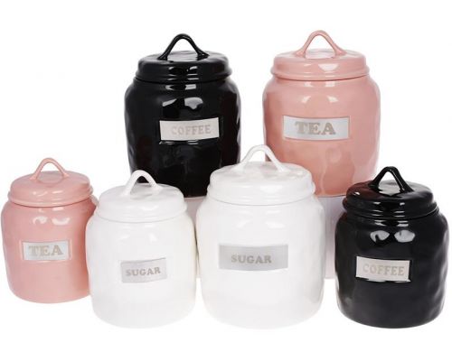 Банка фарфоровая Necollie "Tea" 1500мл, розовая Банка фарфоровая Necollie "Tea" 1500мл, розовая