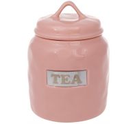 Банка фарфоровая Necollie "Tea" 900мл, розовая