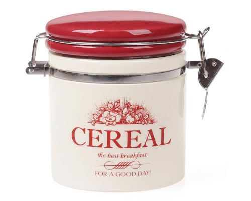 Банка керамическая "Английский Шиповник CEREAL" 480мл с металлической затяжкой Банка керамическая "Английский Шиповник CEREAL" 480мл с металлической затяжкой