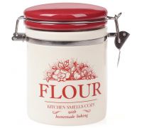 Банка керамическая "Английский Шиповник FLOUR" 600мл с металлической затяжкой