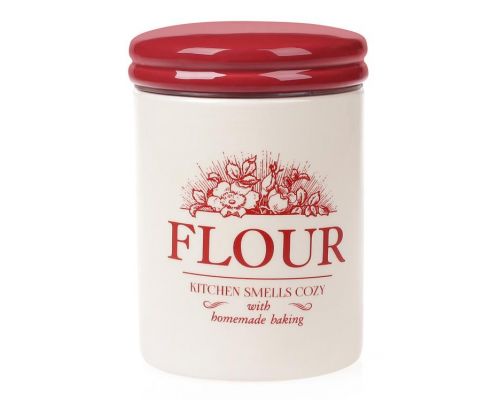 Банка керамическая "Английский Шиповник FLOUR" 630мл для сыпучих продуктов Банка керамическая "Английский Шиповник FLOUR" 630мл для сыпучих продуктов
