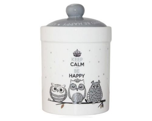 Банка керамическая Be Happy «Совушки» 700мл Банка керамическая Be Happy «Совушки» 700мл