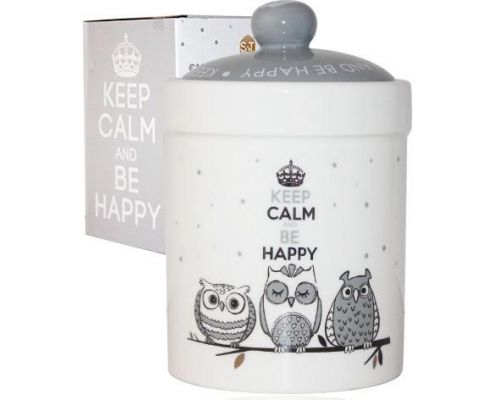 Банка керамическая Be Happy «Совушки» 700мл Банка керамическая Be Happy «Совушки» 700мл