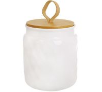 Банка керамическая Ceram-Bamboo "Romb" 1л с бамбуковой крышкой