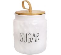 Банка керамическая Ceram-Bamboo "Sugar" 1л с бамбуковой крышкой