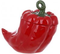 Банка керамическая "Pepper" 1000мл, для сыпучих продуктов, Красный перец