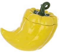 Банка керамическая "Pepper" 1000мл, для сыпучих продуктов, Желтый перец