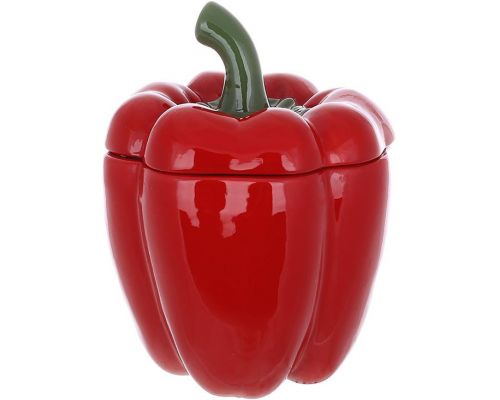 Банка керамическая "Pepper" 1200мл, для сыпучих продуктов, красный перец