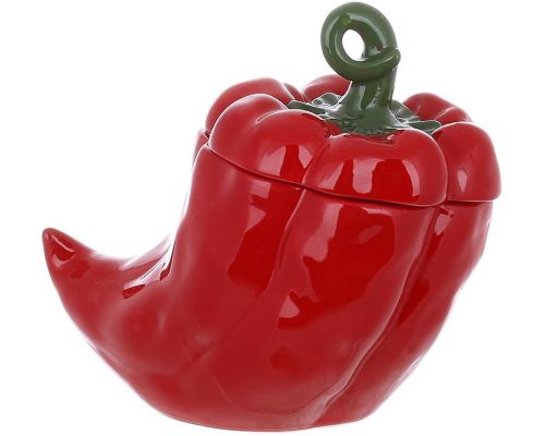 Банка керамическая "Pepper" 600мл, для сыпучих продуктов, Красный перец