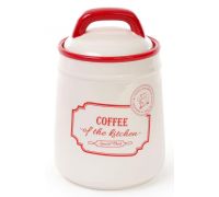Банка керамическая Red&Blue COFFEE 800мл, красная