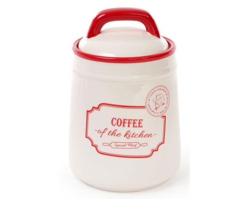 Банка керамическая Red&Blue COFFEE 800мл, красная
