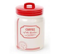 Банка керамическая Red&Blue COFFEE 900мл, красная