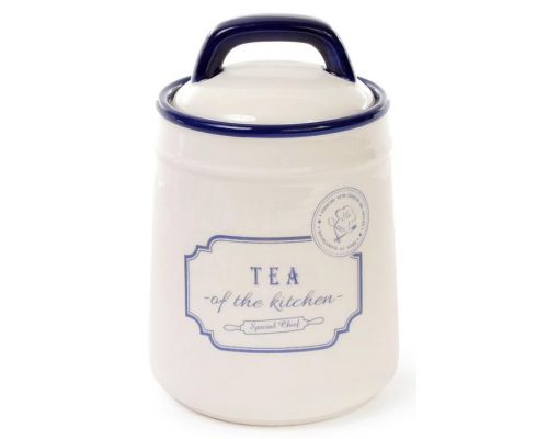Банка керамическая Red&Blue TEA 800мл, синяя Банка керамическая Red&Blue TEA 800мл, синяя