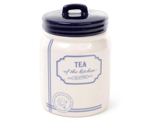 Банка керамическая Red&Blue TEA 900мл, синяя Банка керамическая Red&Blue TEA 900мл, синяя