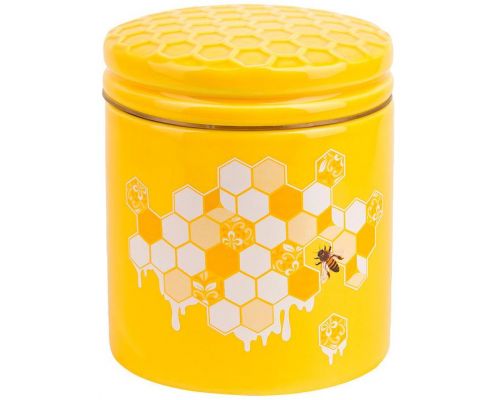 Банка керамическая "Sweet Honey" 480мл для сыпучих продуктов, желтый Банка керамическая "Sweet Honey" 480мл для сыпучих продуктов, желтый