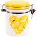 Банка керамическая "Sweet Honey" 650мл для сыпучих продуктов с металлической затяжкой, белый