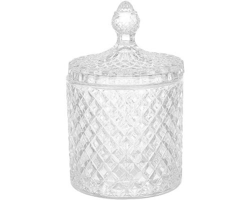 Банка стеклянная "Crystal Glass" 550мл со стеклянной крышкой для хранения продуктов