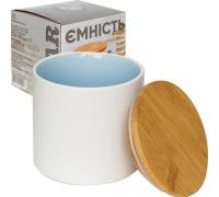 Банка "White" для сыпучих продуктов 350мл, белая керамика