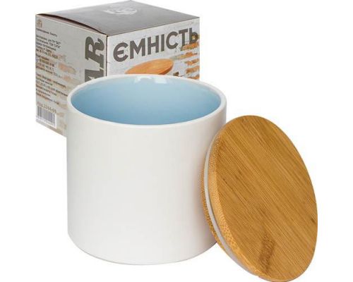 Банка "White" для сыпучих продуктов 350мл, белая керамика Банка "White" для сыпучих продуктов 350мл, белая керамика