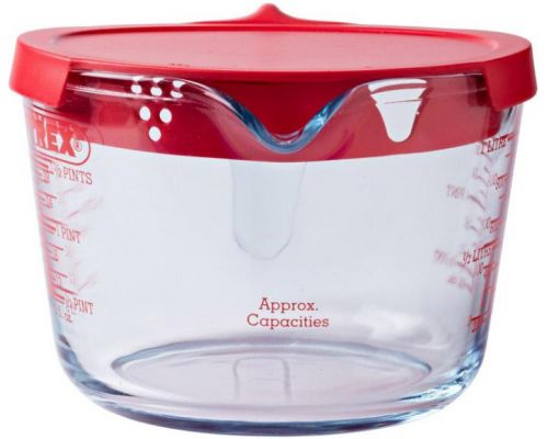 Мерная кружка Pyrex Classic с крышкой 1000мл стеклянная Мерная кружка Pyrex Classic с крышкой 1000мл стеклянная