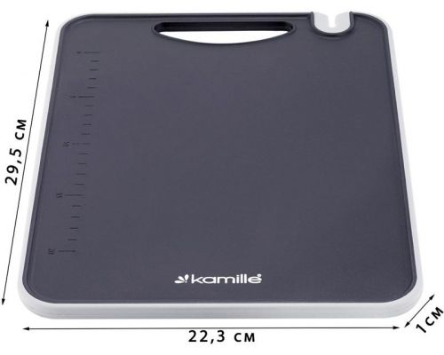 Дошка обробна Kamille Kumamoto пластикова 30x22x0.8см з точила для ножів