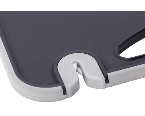 Дошка обробна Kamille Kumamoto пластикова 37x28x0.8см з точила для ножів Дошка обробна Kamille Kumamoto пластикова 37x28x0.8см з точила для ножів