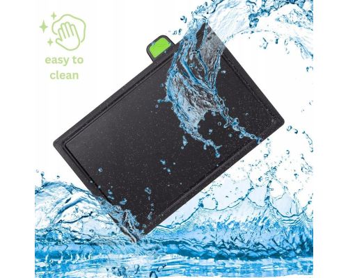 Комплект 4 разделочные доски Kamille 29x23x0.6см на компактной подставке, твердый пластик