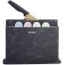 Набор 4 разделочные доски Ofenbach Black Marble 28х18х0.5см на горизонтальной подставке для ножей