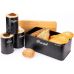 Хлібниця Kamille Black&Wood 36х22х20см з дерев'яною кришкою + 3 ємності для зберігання, чорні