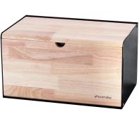 Хлебница Kamille Breadbasket Steel&Bamboo 35.5х21.5х19.5см из нержавеющей стали