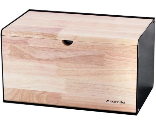 Хлебница Kamille Breadbasket Steel&Bamboo 35.5х21.5х19.5см из нержавеющей стали Хлебница Kamille Breadbasket Steel&Bamboo 35.5х21.5х19.5см из нержавеющей стали