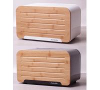 Хлебница Kamille Breadbasket Steel&Bamboo 35х20см из нержавеющей стали
