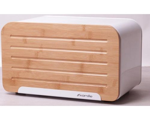 Хлібниця Kamille Breadbasket Steel&Bamboo 35х20см з нержавіючої сталі Хлібниця Kamille Breadbasket Steel&Bamboo 35х20см з нержавіючої сталі