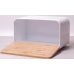Хлібниця Kamille Breadbasket Steel&Bamboo 35х20см з нержавіючої сталі
