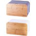 Хлебница Kamille Breadbasket Steel&Bamboo 35х21х21см из нержавеющей стали