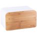 Хлебница Kamille Breadbasket Steel&Bamboo 35х21х21см из нержавеющей стали