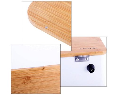 Хлебница Kamille Breadbasket Steel&Bamboo 35х21х21см из нержавеющей стали Хлебница Kamille Breadbasket Steel&Bamboo 35х21х21см из нержавеющей стали