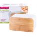 Хлебница Kamille Breadbasket Steel&Bamboo 35х21х21см из нержавеющей стали