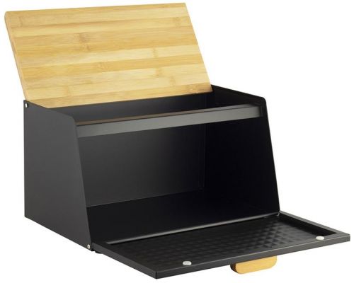 Хлебница Ofenbach Breadbox 35.5х21.5х19.5см, нержавеющая сталь, черный Хлебница Ofenbach Breadbox 35.5х21.5х19.5см, нержавеющая сталь, черный